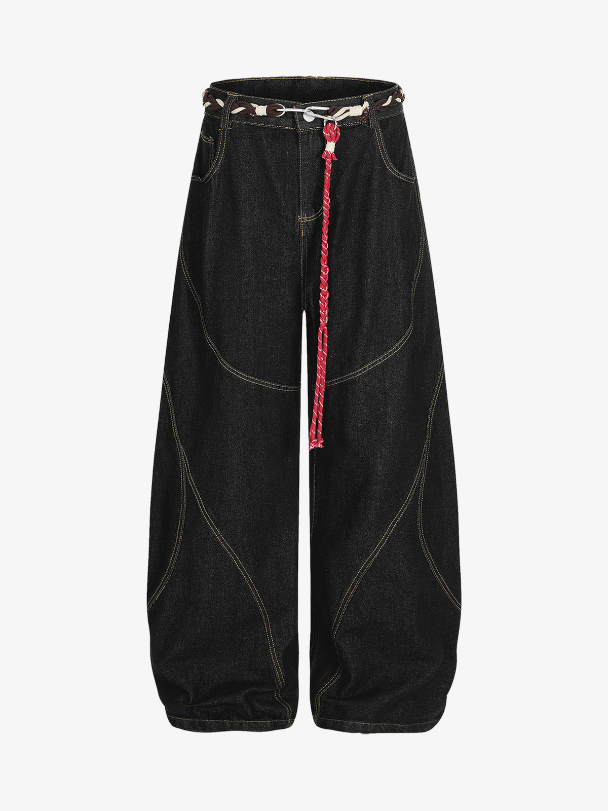 Calça Pavtros Belt Detail With Patchwork