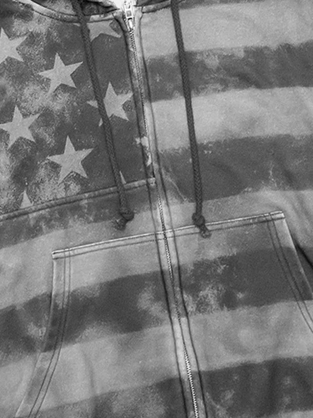 Moletom Pavtros Distressed Star Stripe Graphic