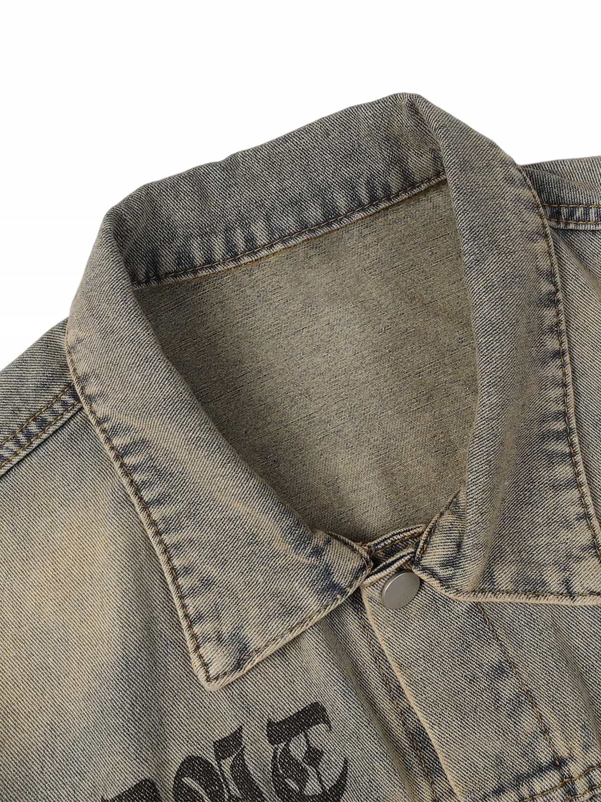 Jaqueta Pavtros Washed Vintage Letter - foto 3