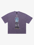Vintage Washed Skeleton Graphic Oversized T-Shirt