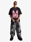 Vintage Pink Leopard Graphic T-Shirt