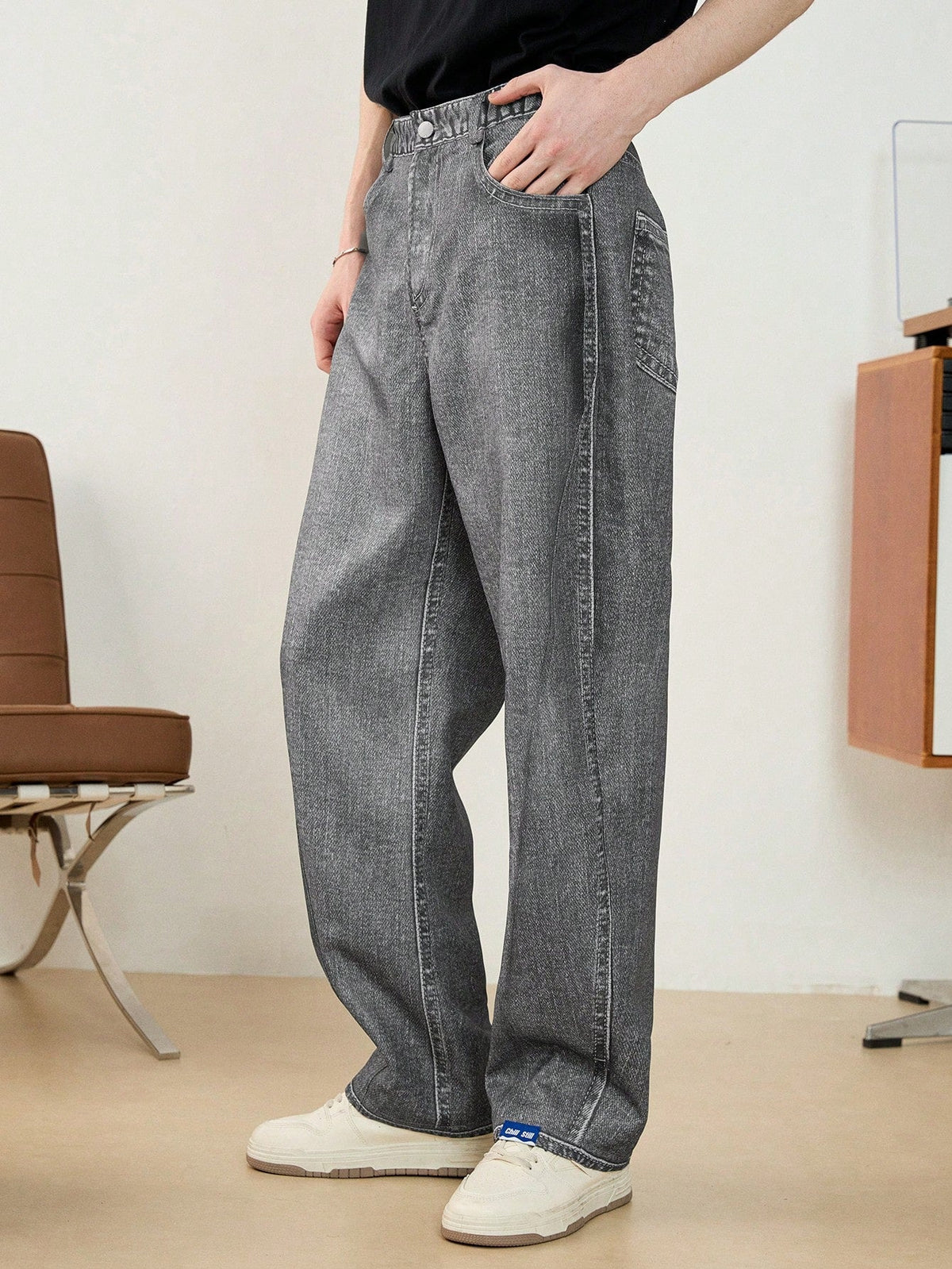 Calça Pavtros Grey Casual Reta