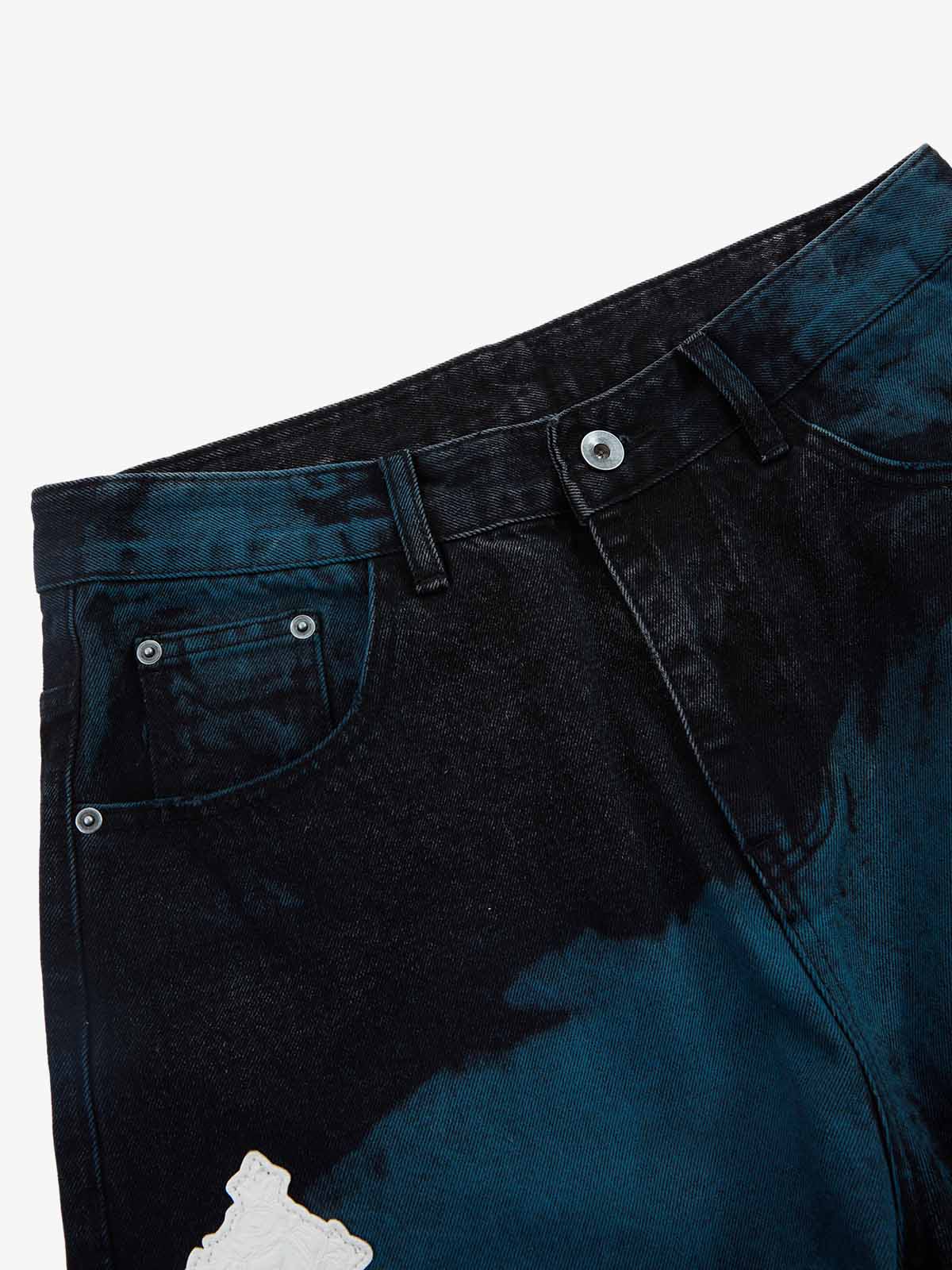 Calça Jeans Pavtros Cross Leather Patch Washed — Foto 8
