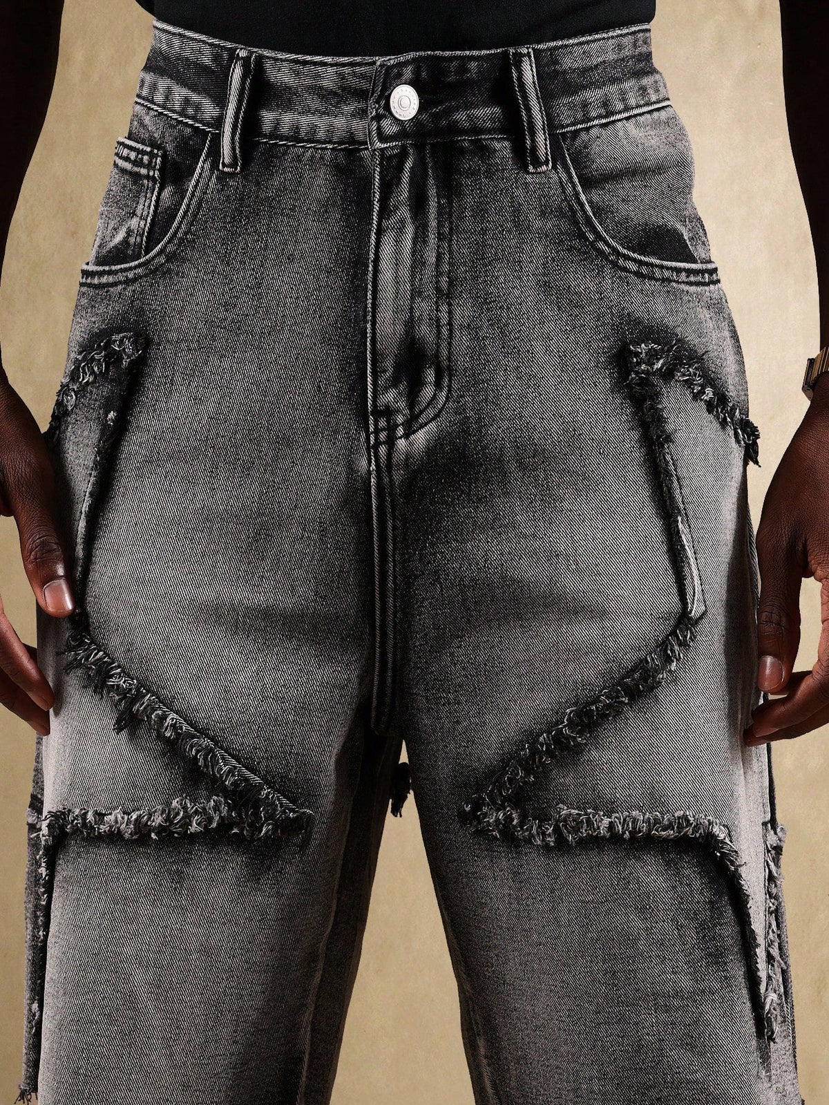Short Pavtros Cargo Denim Desgastados Star - foto 2