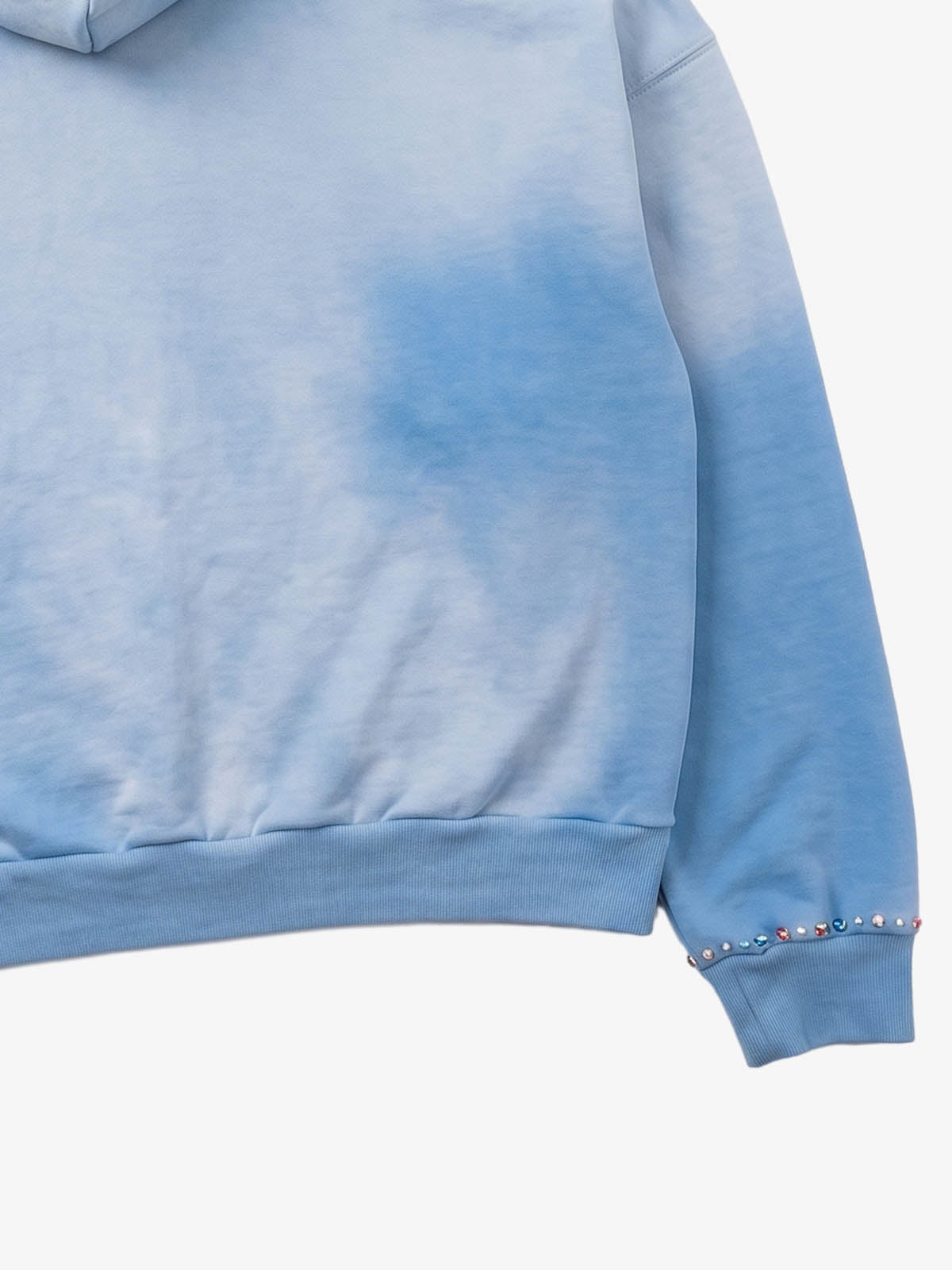 Moletom Pavtros Gradient Washed Distressed Rhinestone
