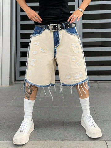 Short Pavtros Denim Bege Punk Jeans - foto 1
