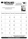 Camisa CasualCool Polo Curta de Abotoamento