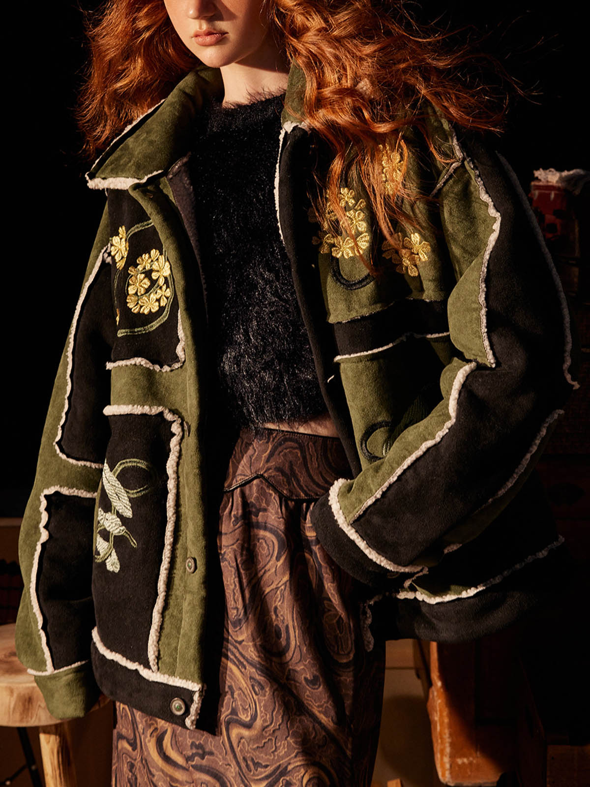 Jaqueta Pavtros Floral Embroidered Fleece - foto 4