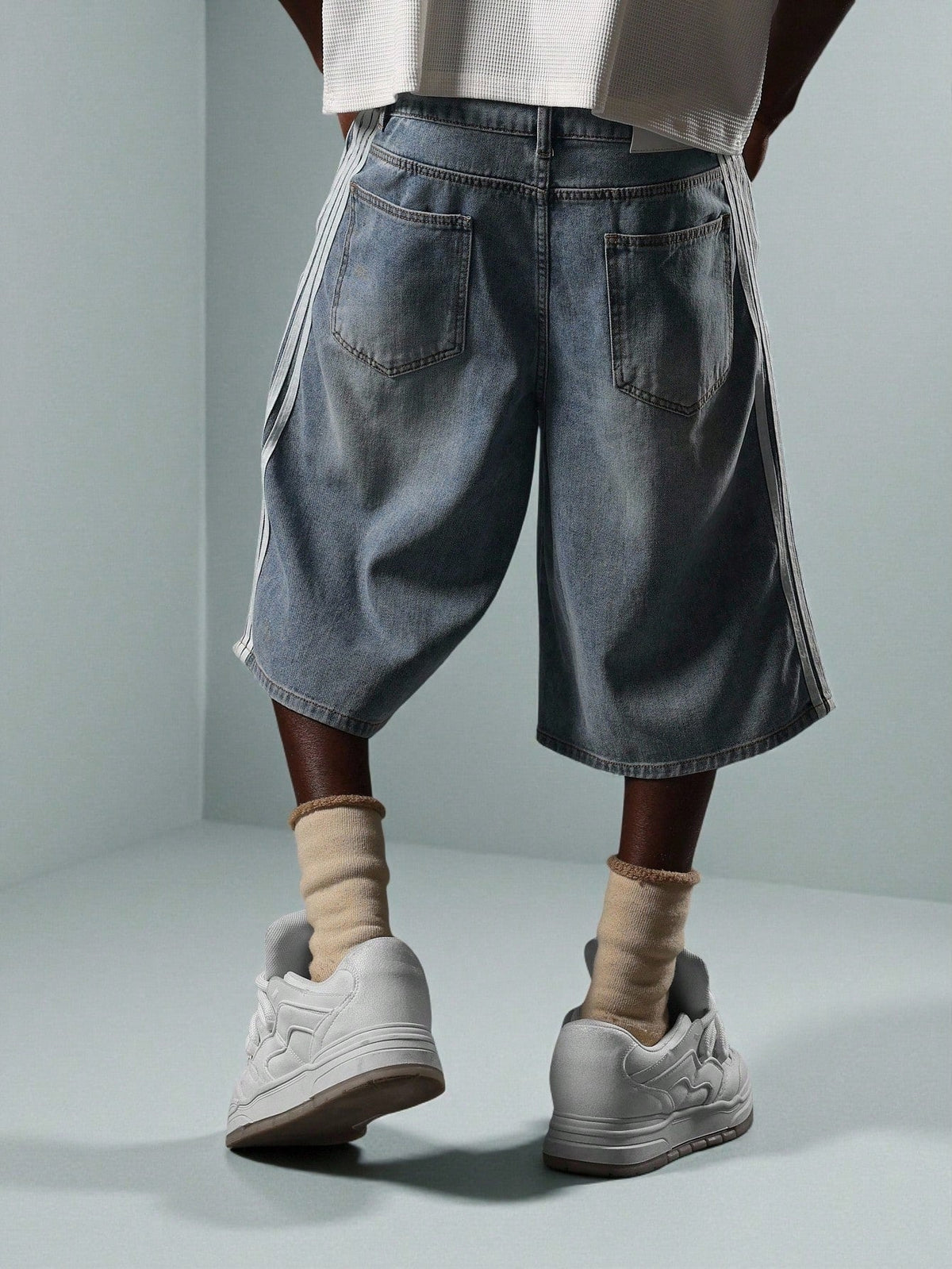 Short Pavtros Jeans List Oversized - foto 4