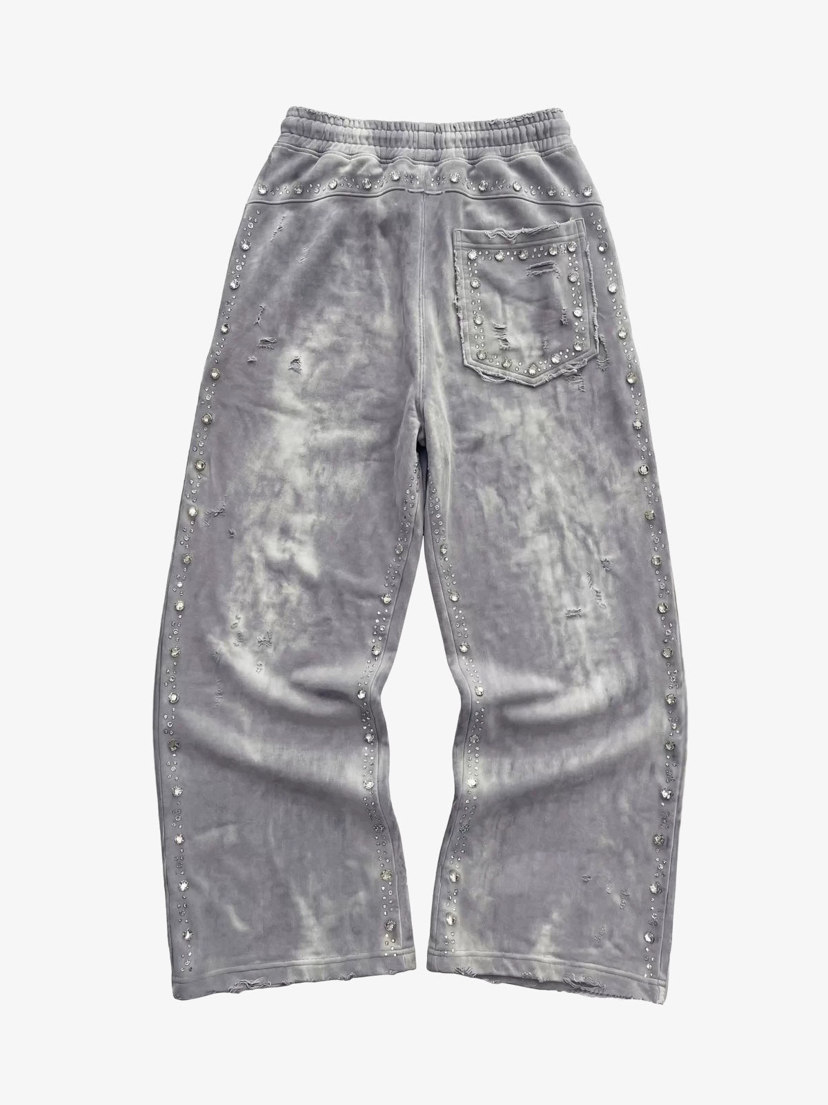 Calça Pavtros Distressed Rhinestone