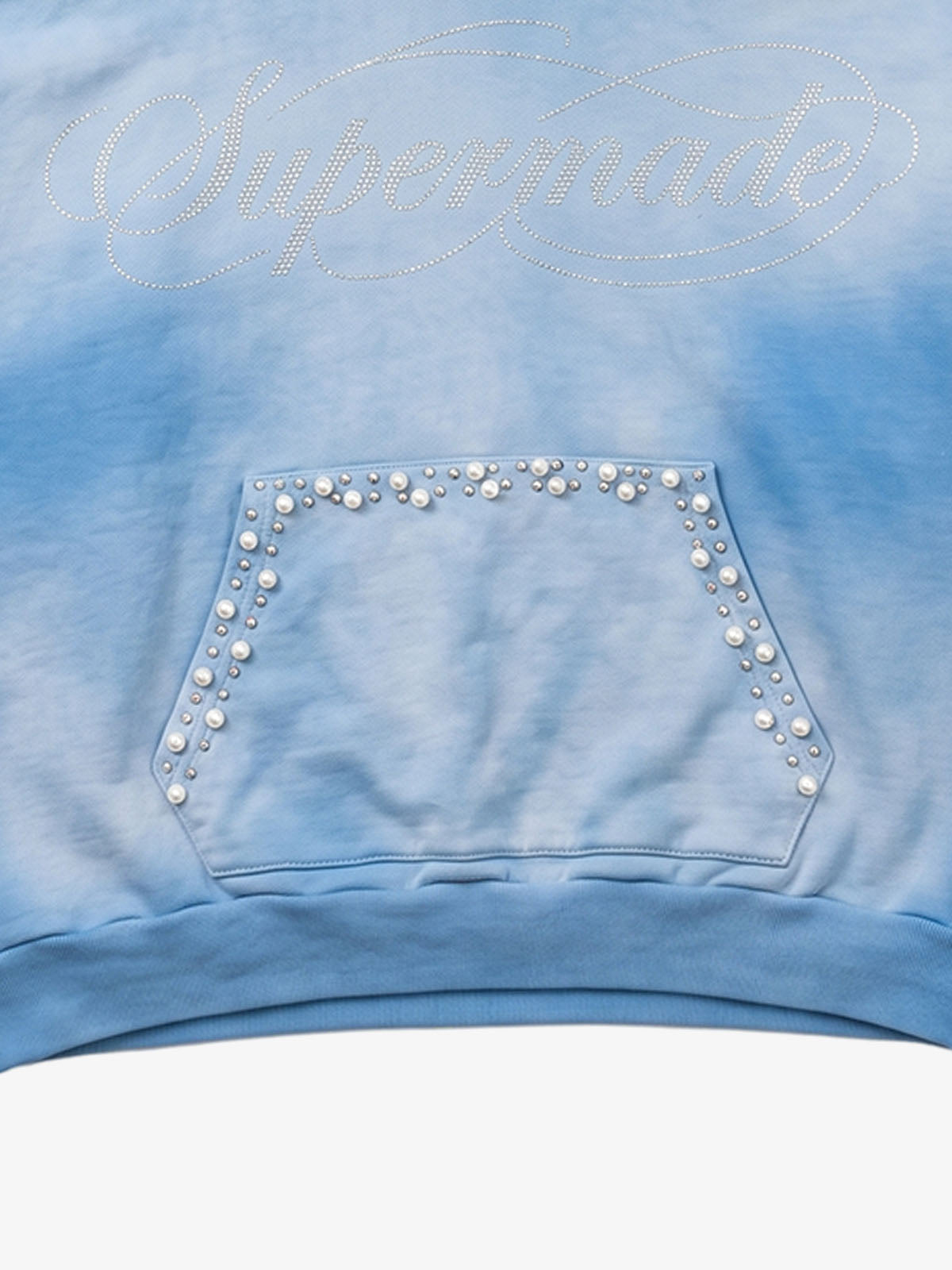 Moletom Pavtros Gradient Washed Distressed Rhinestone