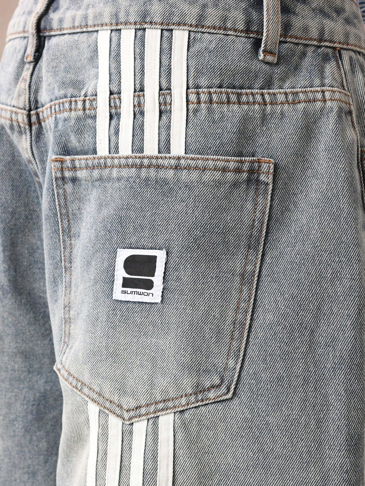 Short Pavtros Denim Oversized Perna Larga - foto 5