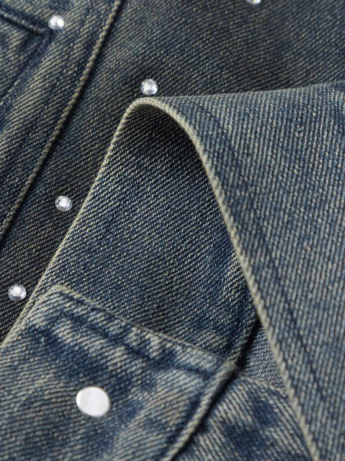 Jaqueta Pavtros Beaded Washed Denim - foto 4