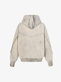 Moletom Pavtros Asymmetric Zip Washed Hoodie