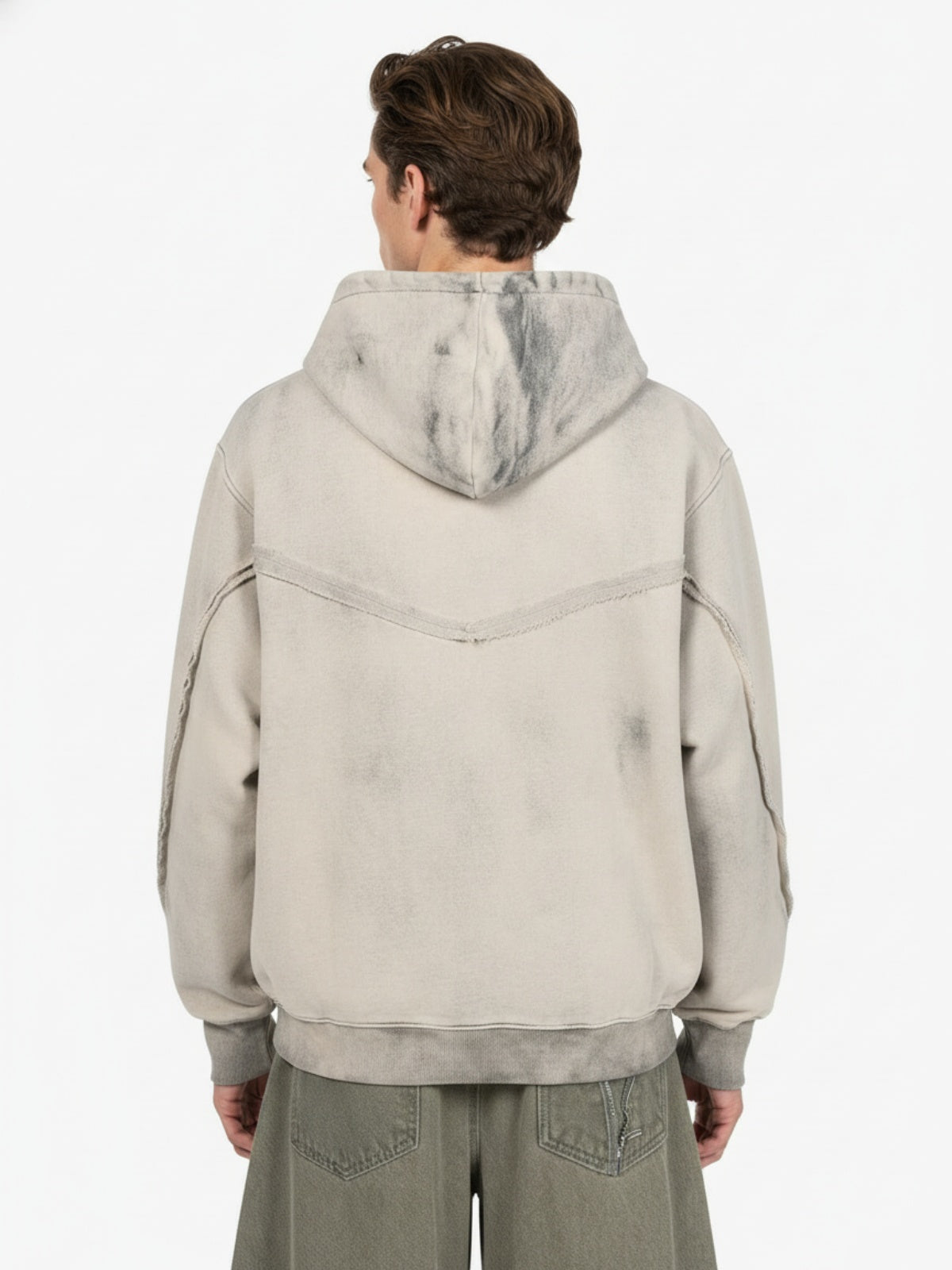 Moletom Pavtros Asymmetric Zip Washed Hoodie