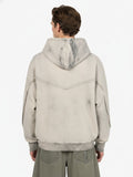 Moletom Pavtros Asymmetric Zip Washed Hoodie