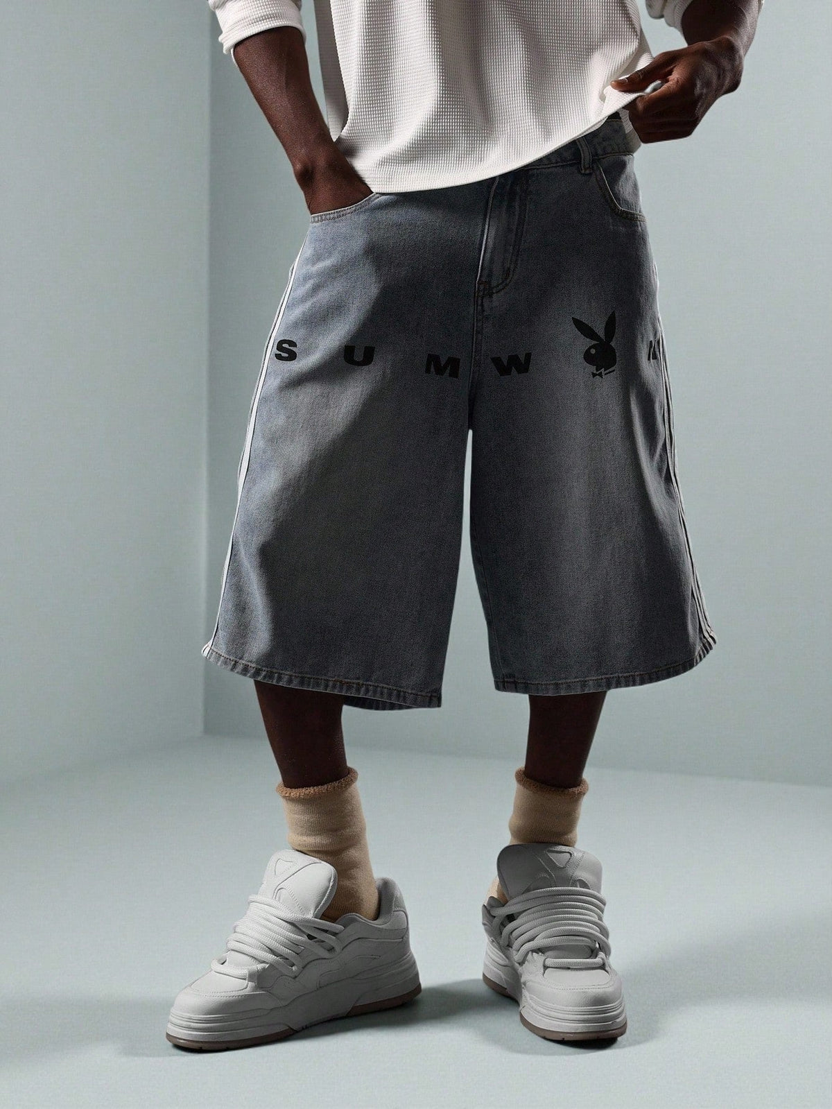 Short Pavtros Jeans List Oversized - foto 1