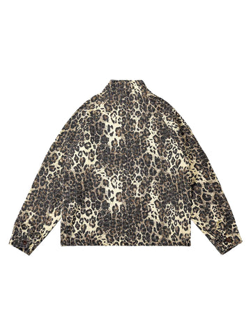 Jaqueta Pavtros Retro Leopard Printed Denim - foto 1