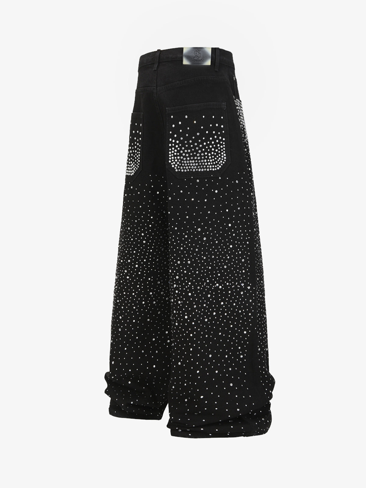 Calça Pavtros Full Rhinestone Baggy