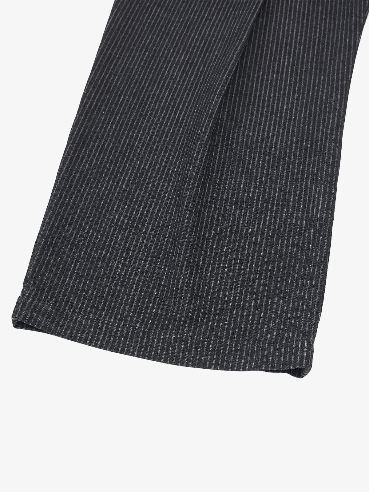 Calça Pavtros Pinstripe Pleated Wide Leg