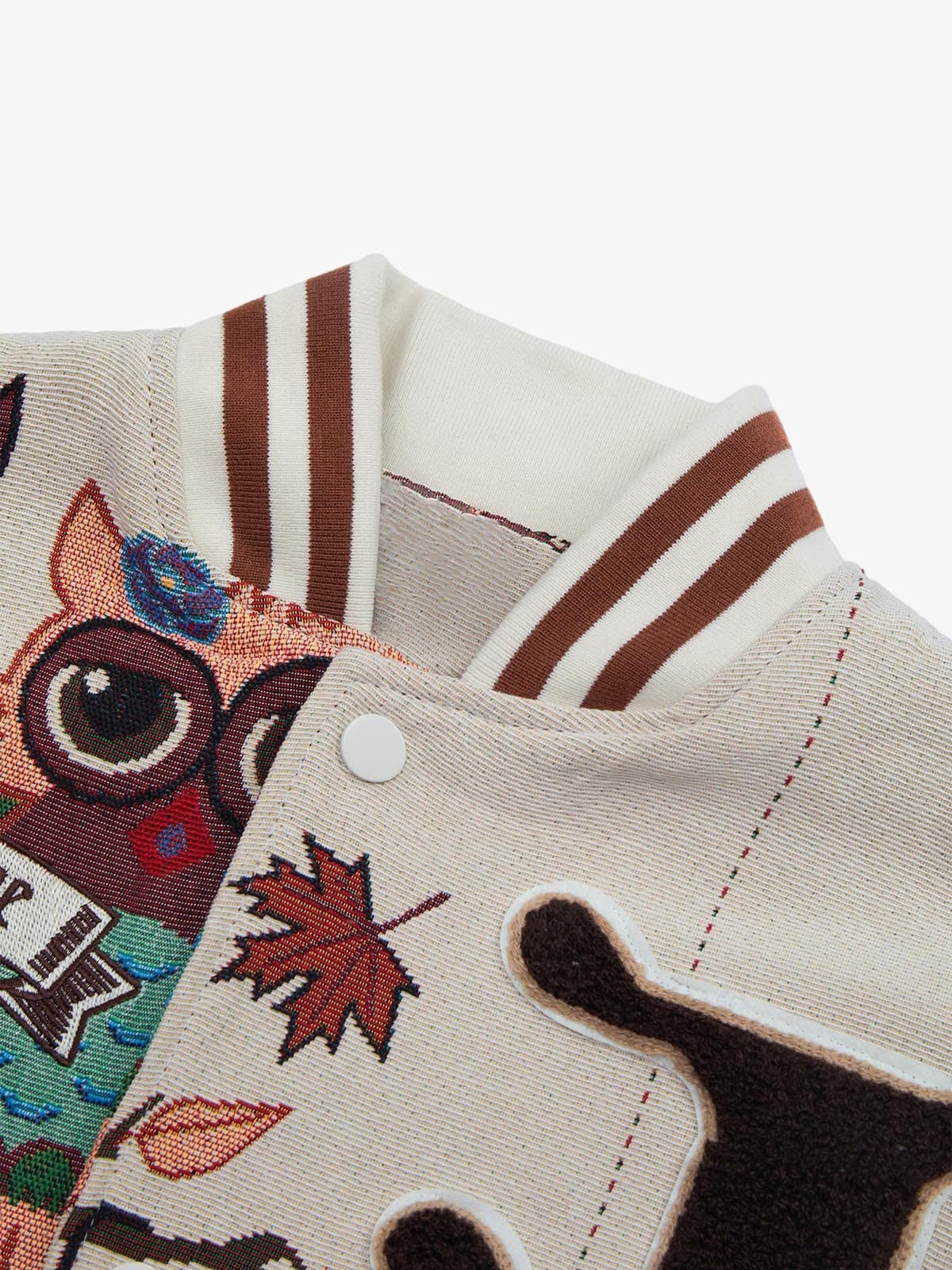 Jaqueta Pavtros Owl Patch College Baseball Jersey - foto 15