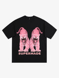 Vintage Pink Leopard Graphic T-Shirt