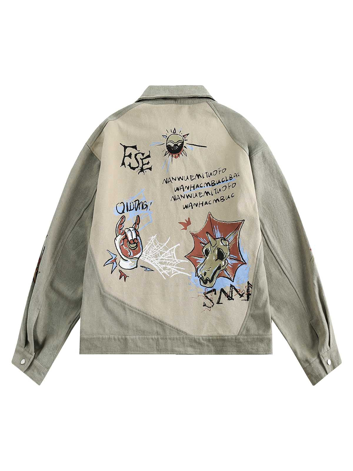 Jaqueta Pavtros Studios Cyber Punk Graff Denim Jacket — Foto 2
