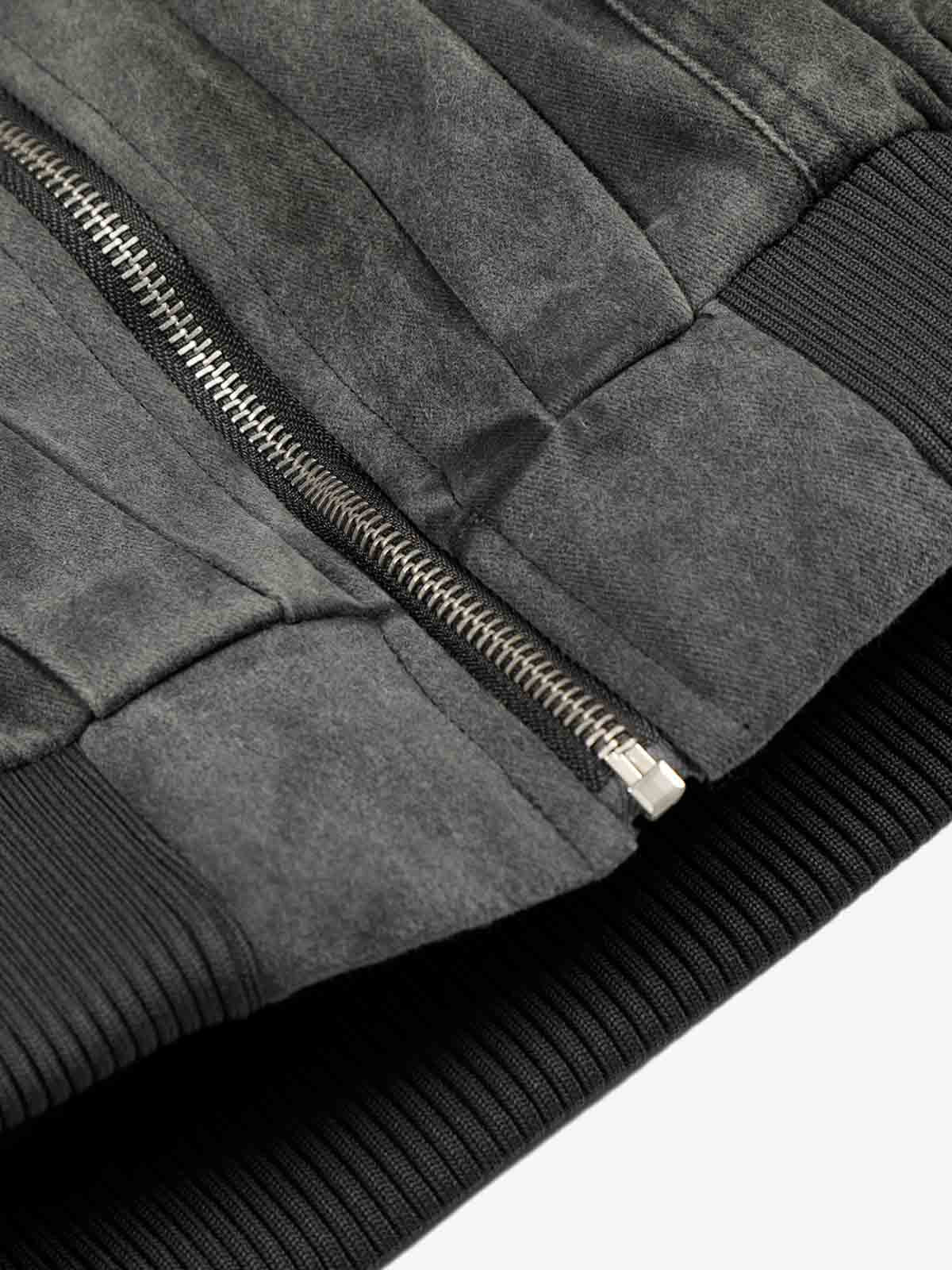 Jaqueta Pavtros Distressed Pleated Shearling Collar