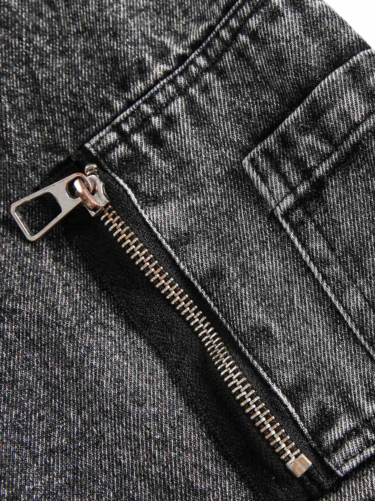 Jaqueta Pavtros Studios Technical Acid Wash Denim Bomber — Foto 6