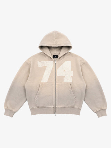 Moletom Pavtros Washed Ombré Number Graphic