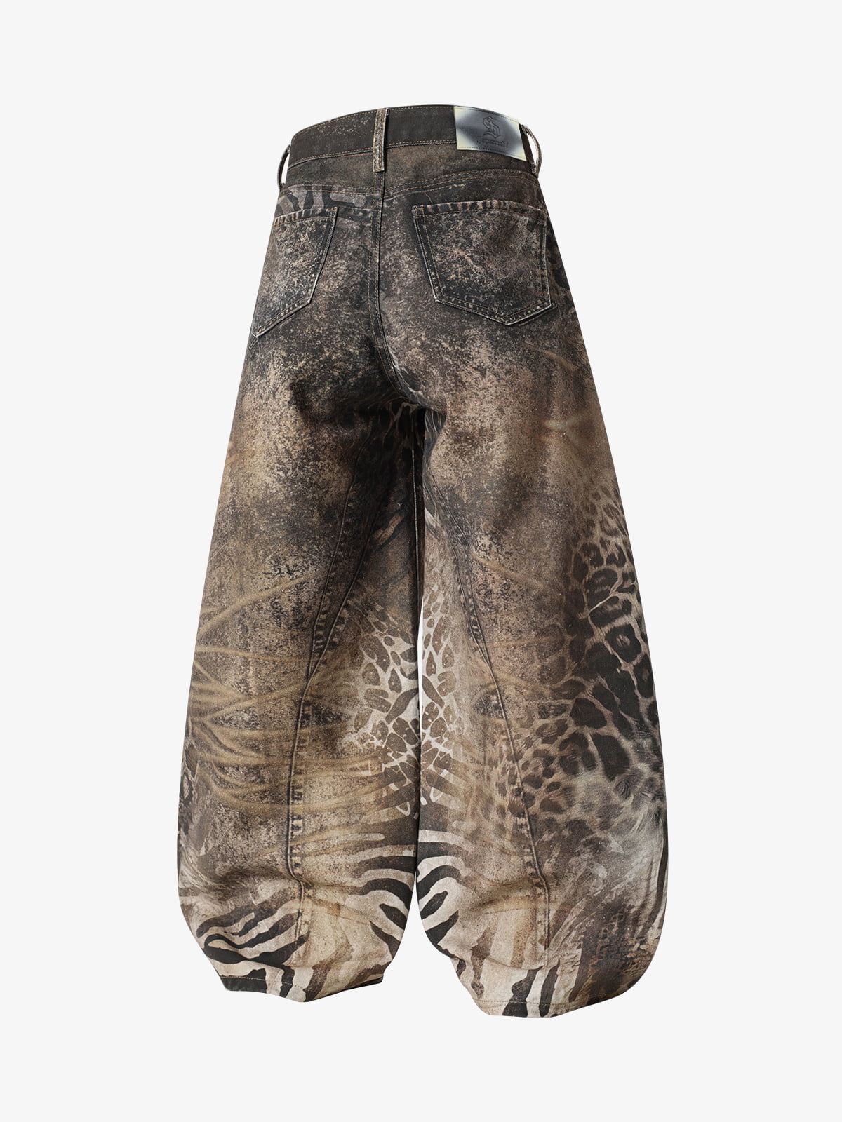 Calça Pavtros Distressed Animal Pattern 3d