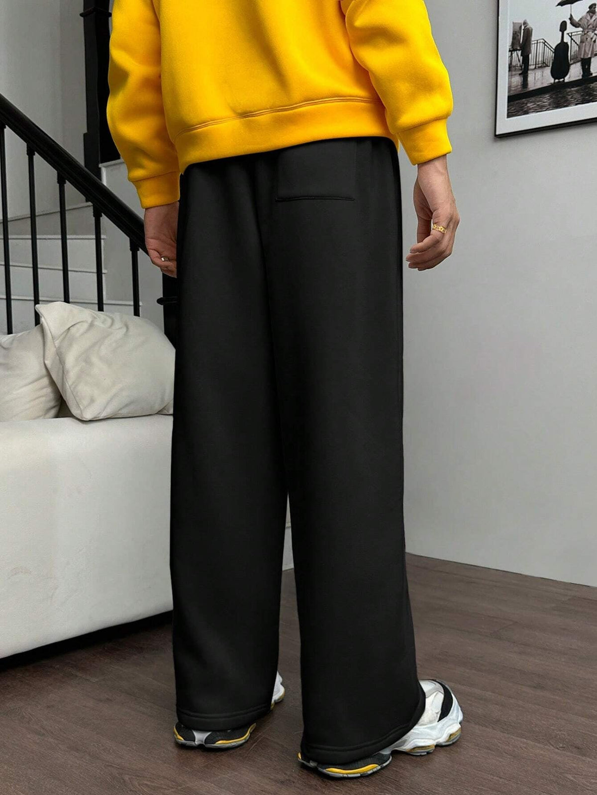 Calça Pavtros Vintage Oversized Malha Estilo Y2K
