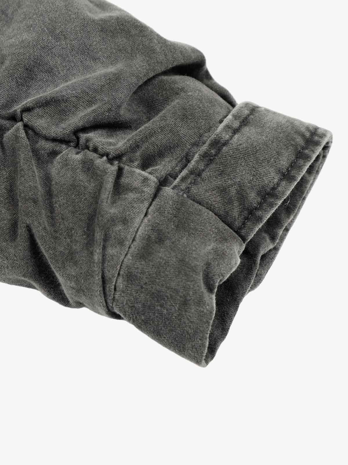 Jaqueta Pavtros Distressed Pleated Shearling Collar