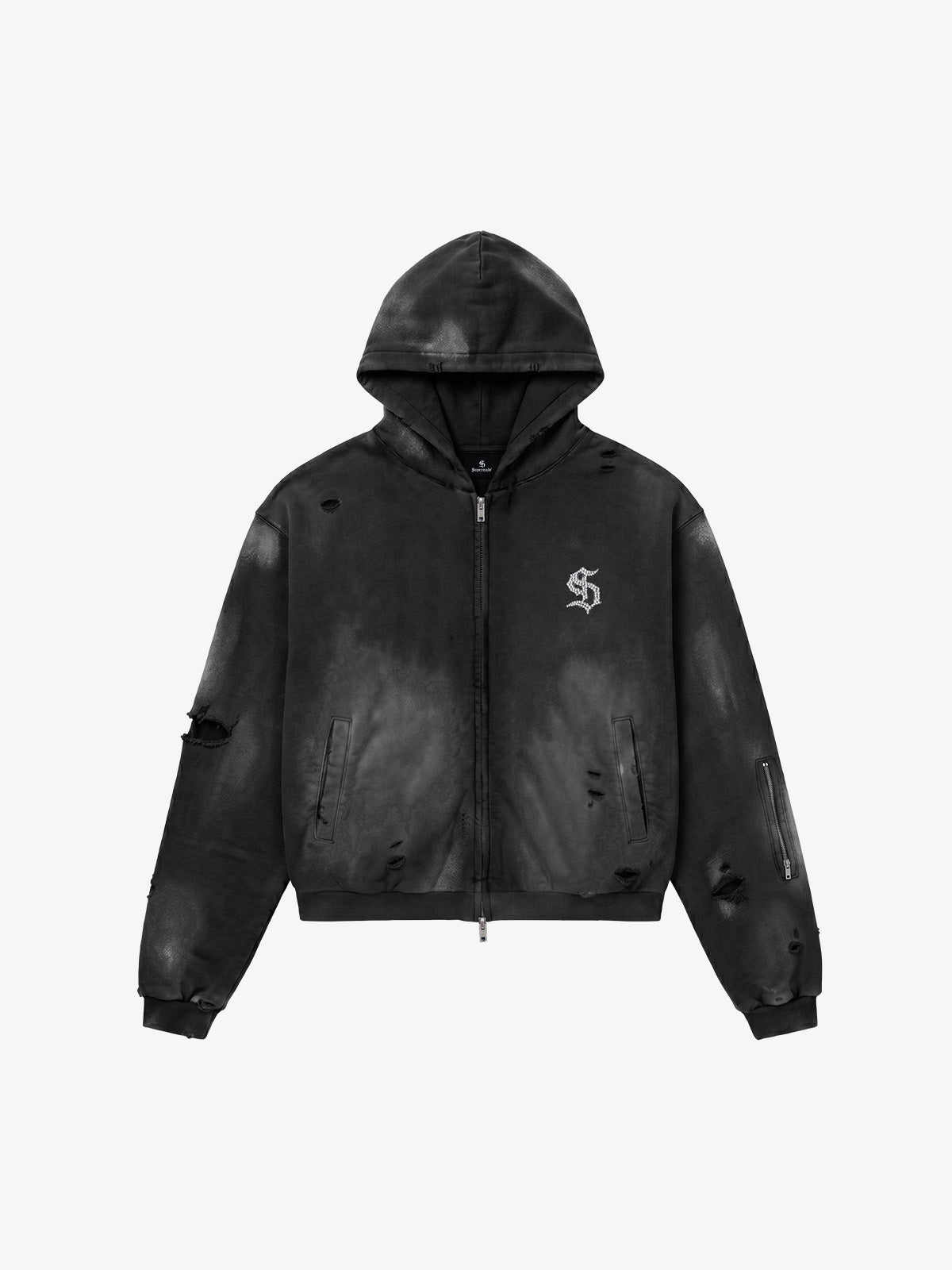 Moletom Pavtros Rhinestone Graphic Garment Washed