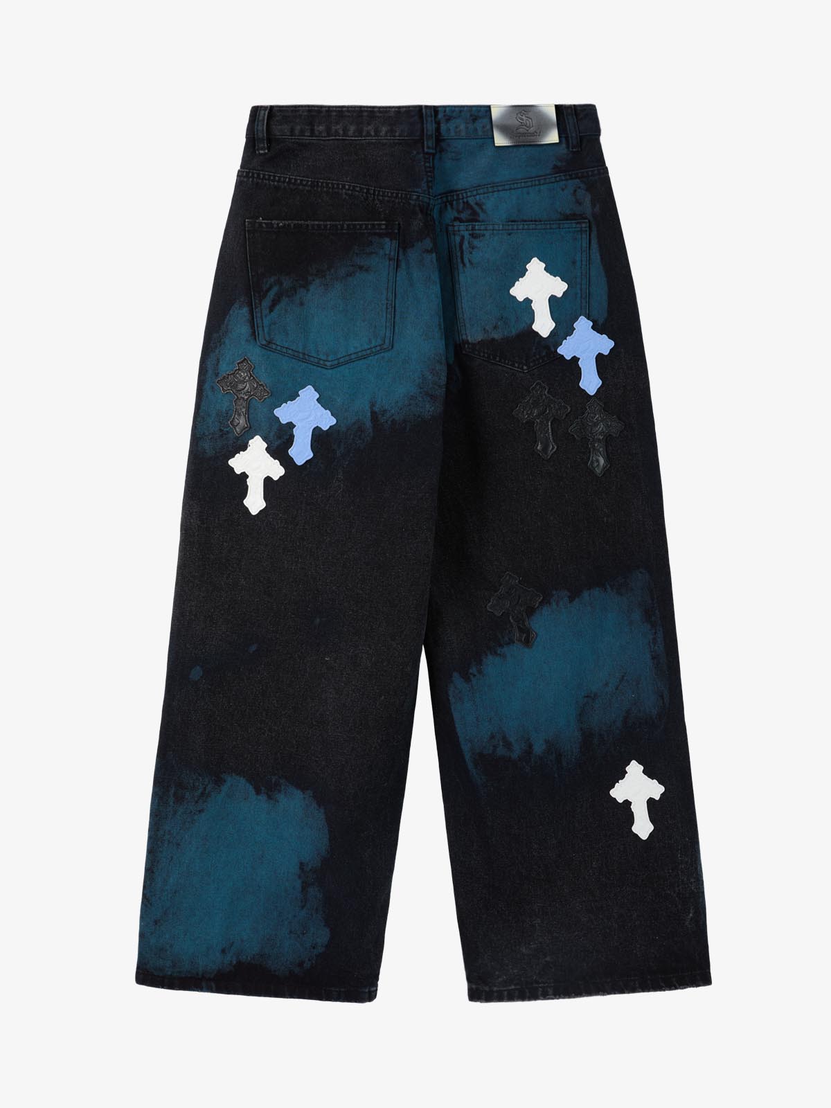 Calça Jeans Pavtros Cross Leather Patch Washed — Foto 5