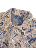 Jaqueta Distressed Jacquard Denim