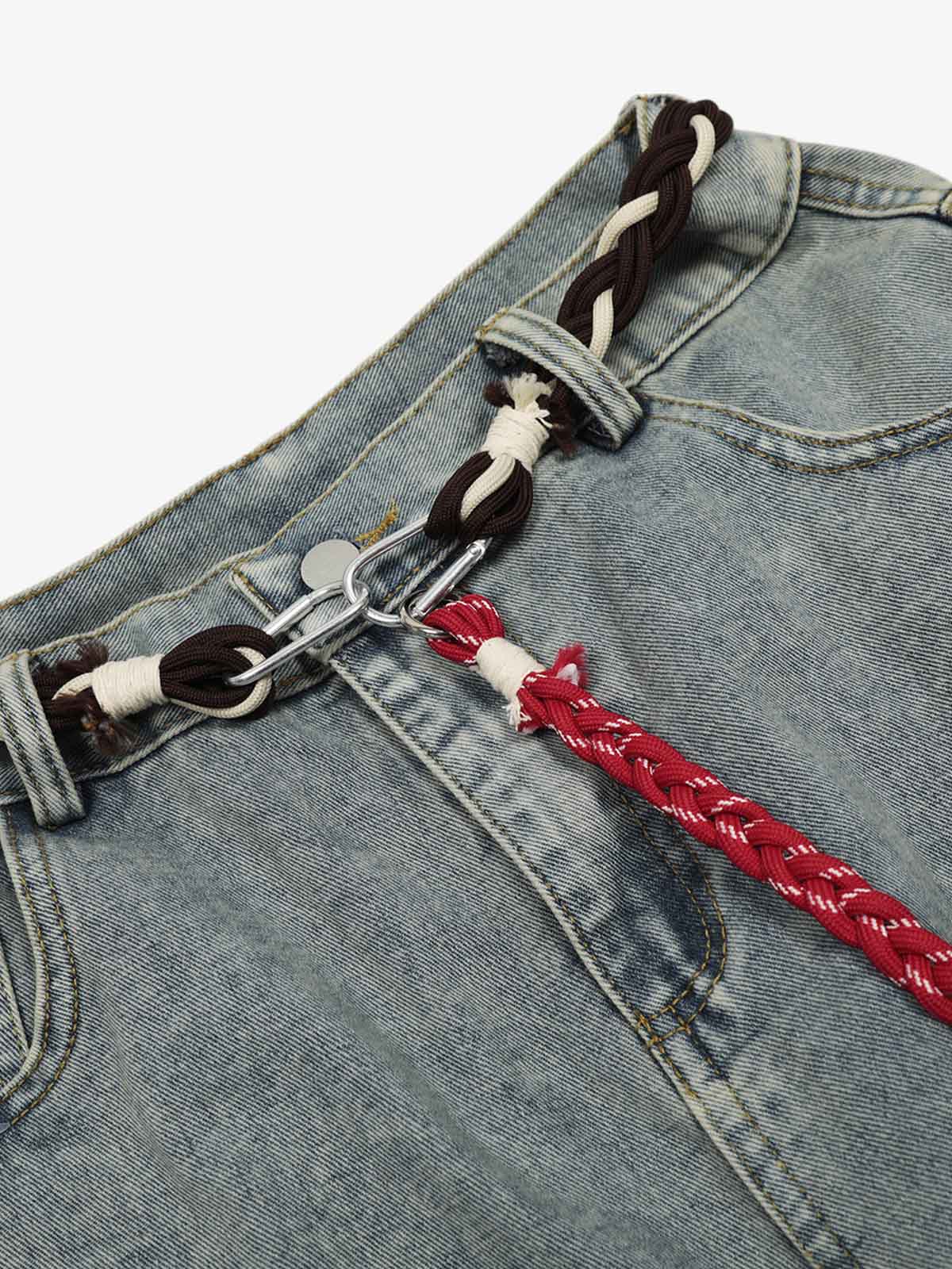 Calça Pavtros Belt Detail With Patchwork