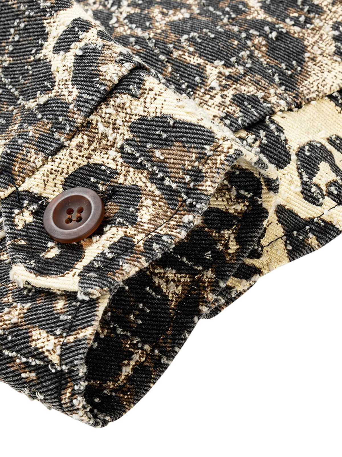 Jaqueta Pavtros Retro Leopard Printed Denim - foto 4