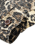 Jaqueta Retro Leopard Printed Denim