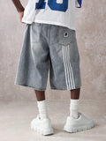 Shorts Denim Oversized de Perna Larga