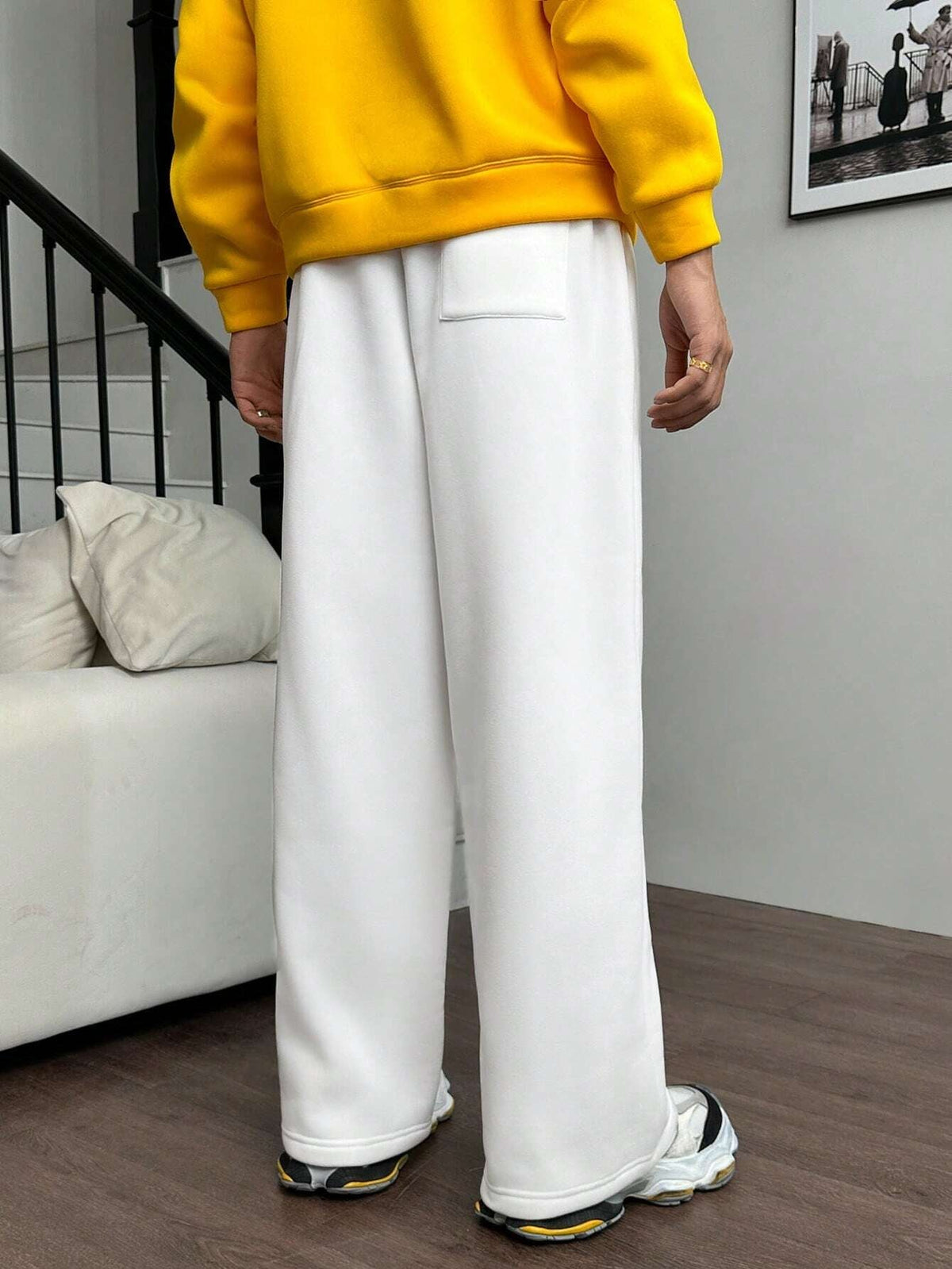 Calça Pavtros Vintage Oversized Malha Estilo Y2K