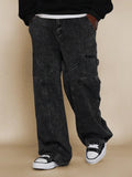 Calça SUMWON Denim Reta Anos 90 com Painéis Curvos