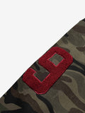 Camouflage Print Boxy Zip-Up Hoodie