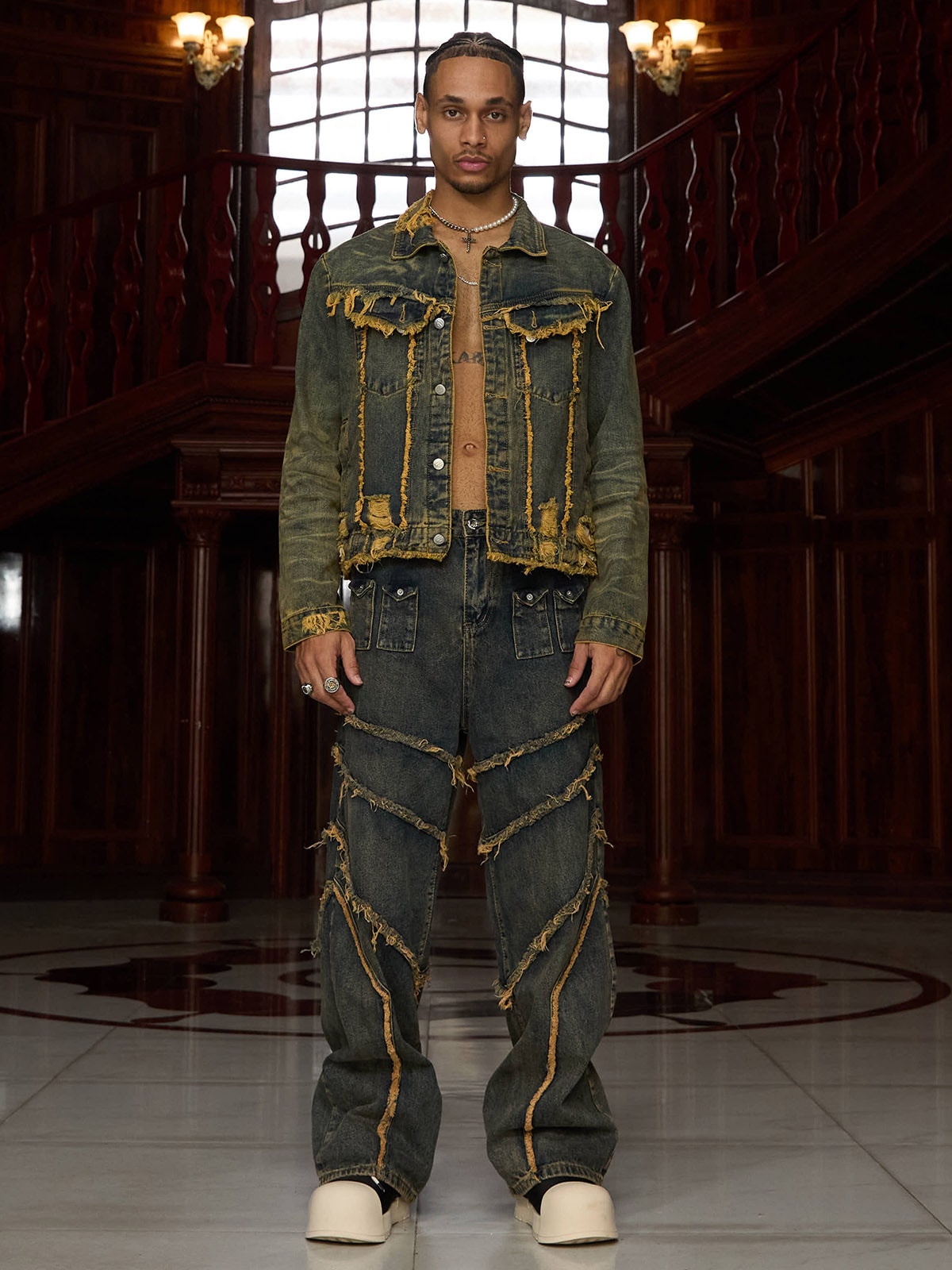 Jaqueta Pavtros Raw Edge Distressed - foto 1