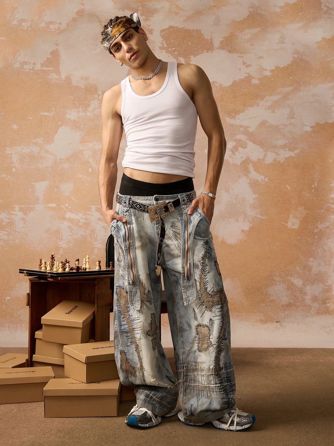 Calça Pavtros Washed Barrel Jeans - foto 1