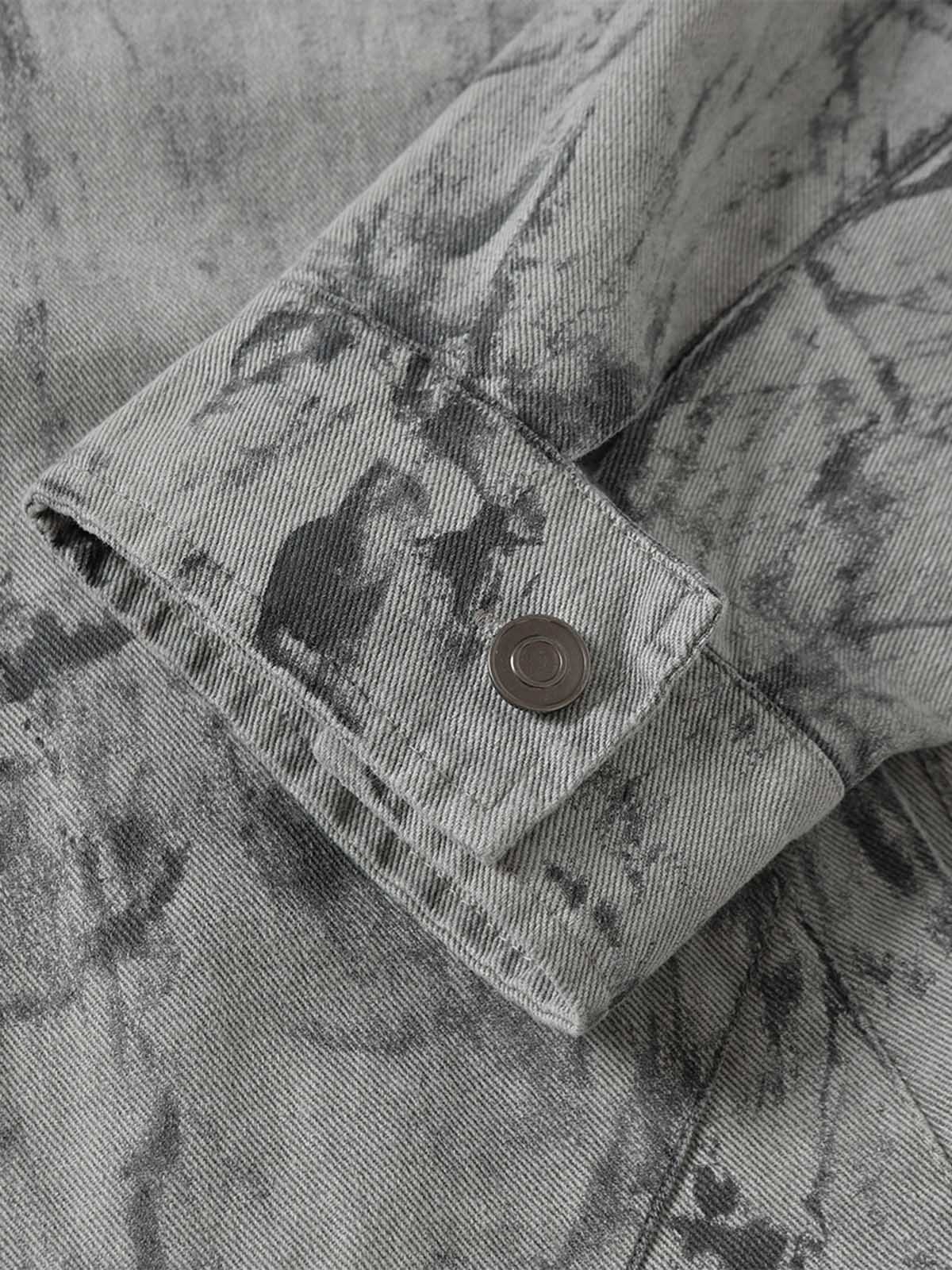 Jaqueta Pavtros Tie-Dye Denim Bomber - foto 6