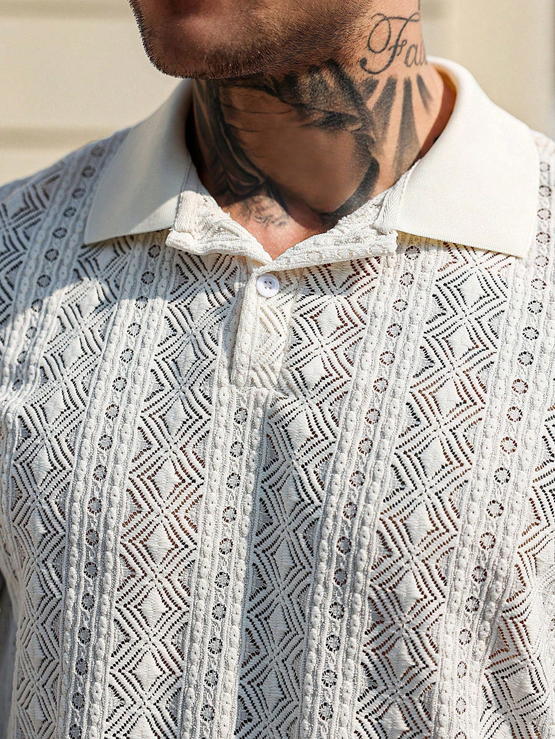 Camisa Polo Pavtros Casual Geométrica Confort
