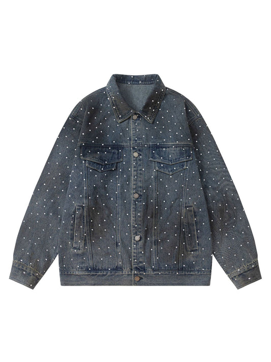 Jaqueta  Beaded Washed Denim