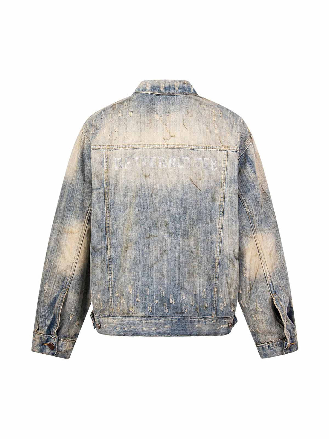 Jaqueta Masculina Studios Destroyed Oil Wash Denim Jacket — Pavtros