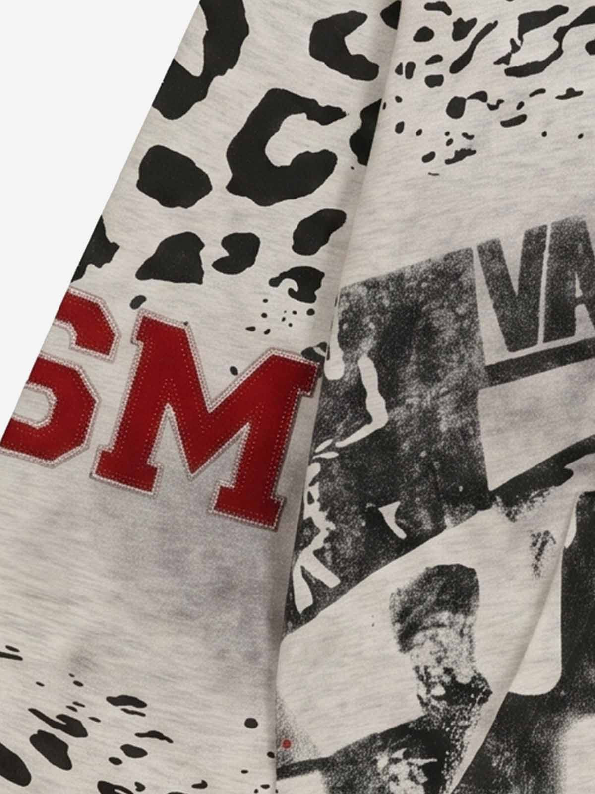 Moletom Pavtros Leopard Logo Appliqué Distressed